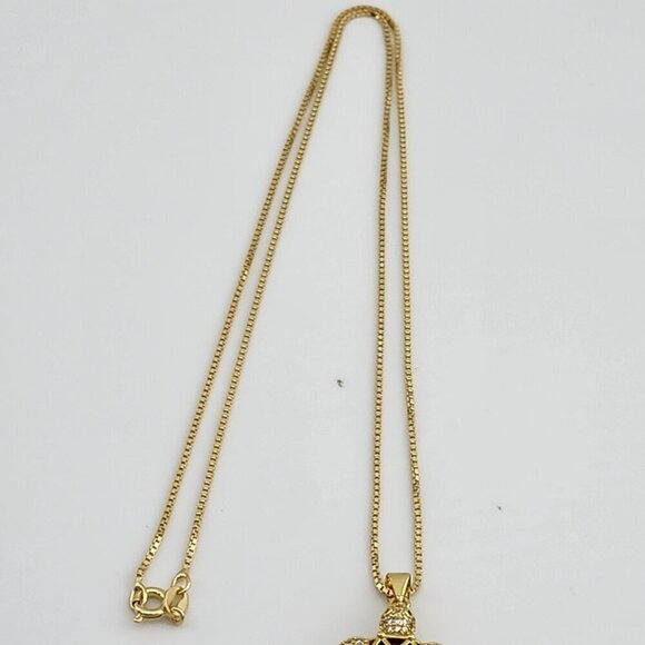 Brand New Cubic Zirconia Stone Turtle Necklace - Picture 9 of 11